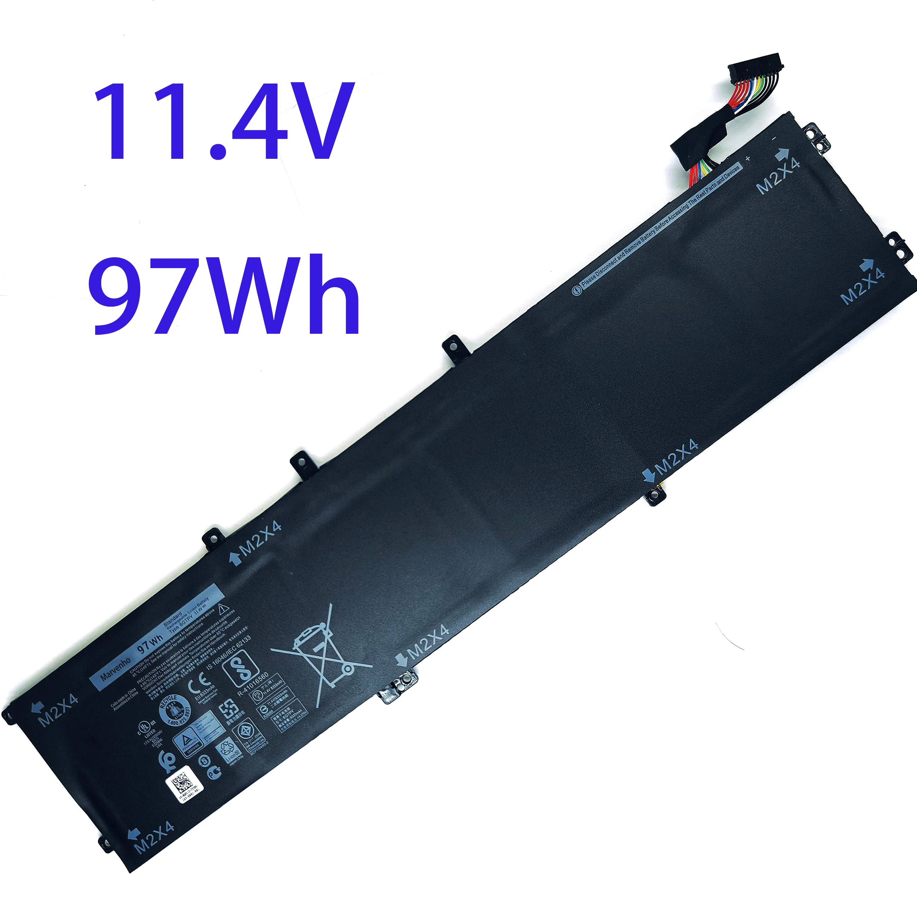 New Marvenho 97Wh 11.4V 8333mAh 6GTPY 5XJ28 Replacement Laptop Battery For Dell Precision 5520 5530  XPS 15 9560 9570 7590