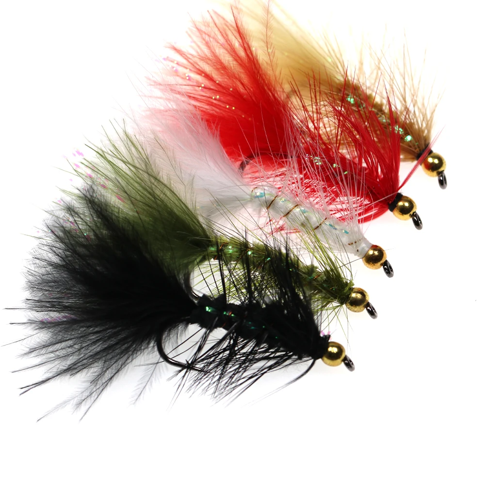ICERIO Mosca Bugger Streamer Flashabou Cola de Cristal – Trucha Salmón