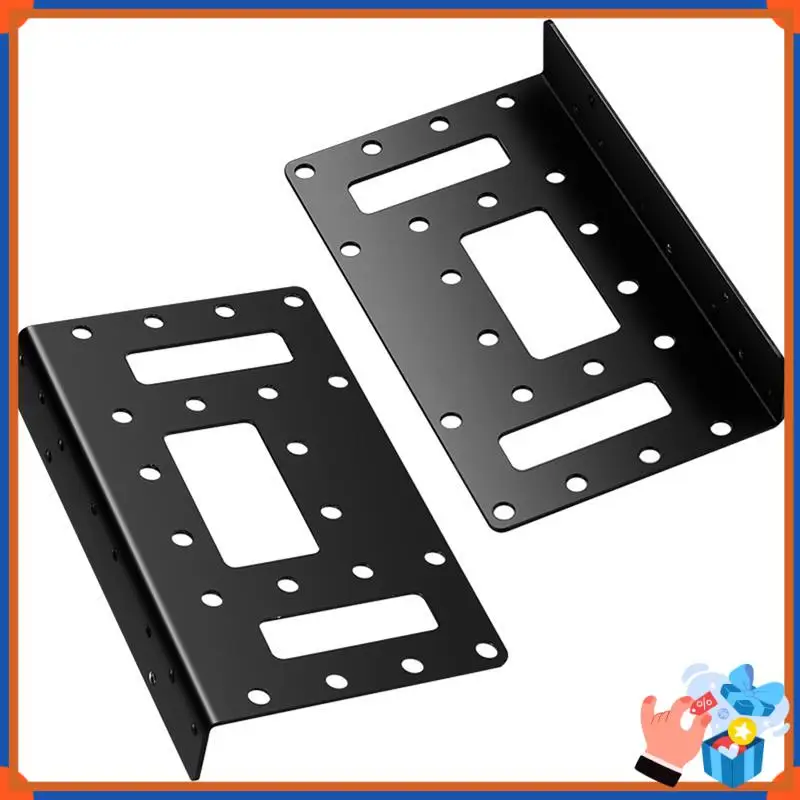 Braket Pemasangan Hard Disk Kompak Braket Hard Drive untuk 2.5In/3.5In SAS/SATA HDD SSD DIY Rak Rak Hollowout Logam Penyimpanan