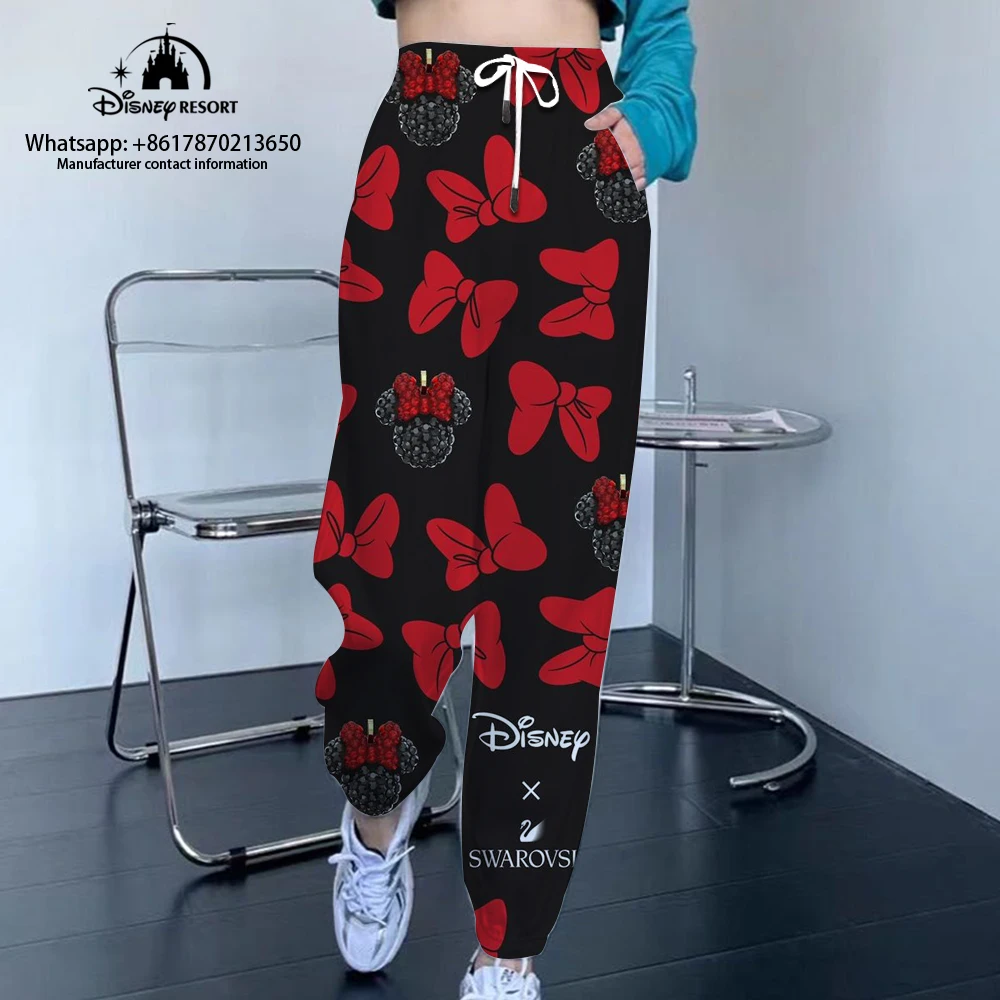 2024  Mickey Minnie Animation Autumn New Women's Casual Harajuku Street Style Small Feet Versatile Unisex Sports Pants