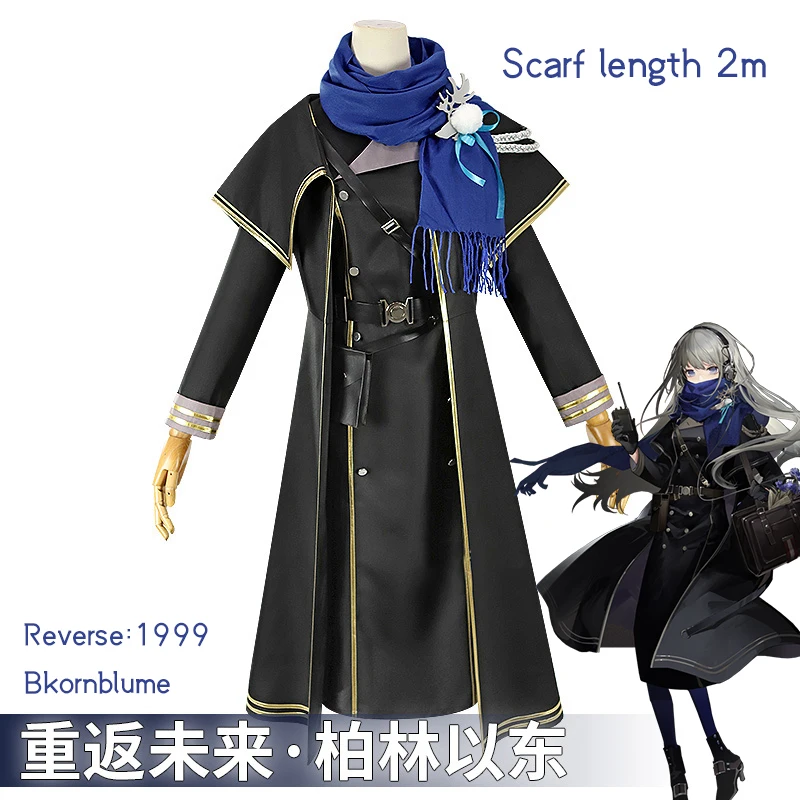 Game Reverse:1999 Bkornblume New Cosplay Cool trench coat and scarf Vintage daily Costume Female dress