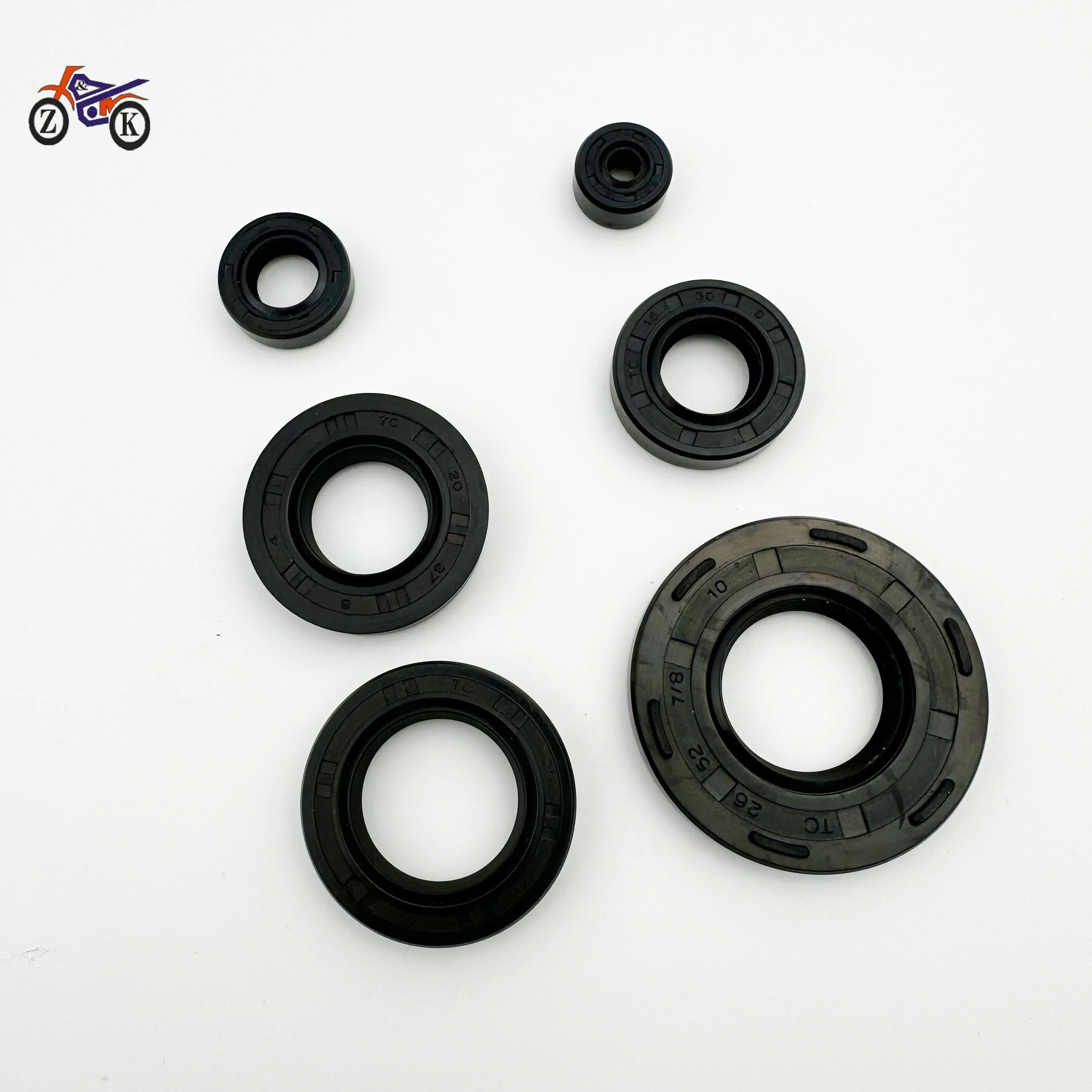full complete engine 6pcs oil seal rubber gear shaft seal Motorcycle AX100 for Suzuki 2 stroke 100cc AX 100 engine parts