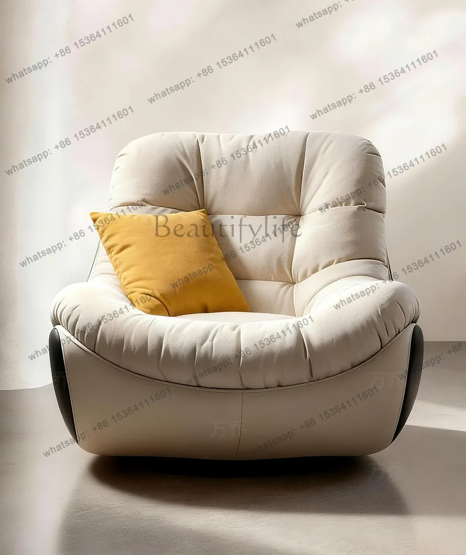 

Italian light luxury minimalist sofa chair modern simple living room balcony bedroom lazy senior leisure chair