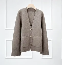 100% wool Cardigans for Women 100 merino wool Cashmere Cardigans Woman Winter 2025 Women Promotion Oversize Long Sweaters