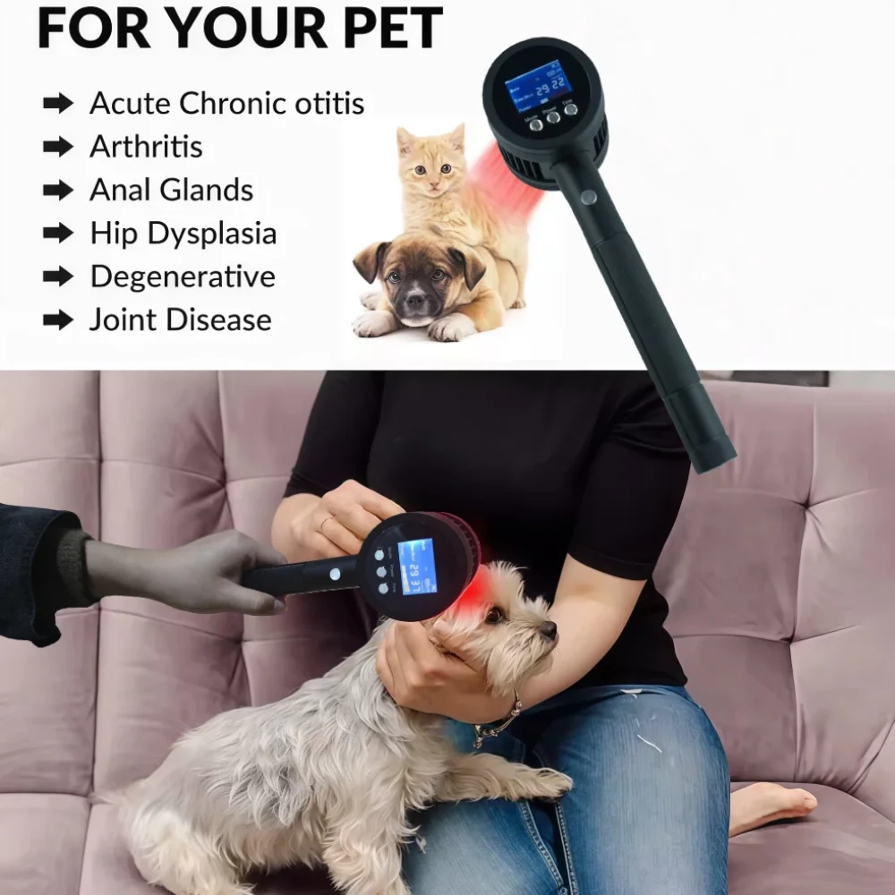 1760mW Medical Grade Cold Laser Therapy Device, 980nm 810nm 660nm for Pain & Inflammation Relief in Human and Pets