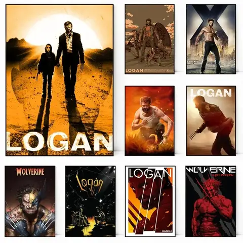 Marvel Superhero Canvas Printing Pintura, Wolverine, Logan, Poster de filme, Quarto, Estudo, Estúdio, Sala, Wall Art Decoração