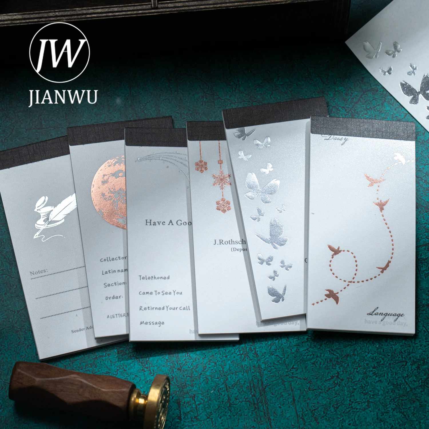 

JIANWU лунный свет серия сообщений винтажная снежинка перо пейзажный материал коллаж блокнот креативный мусорный журнал канцелярские принадлежности