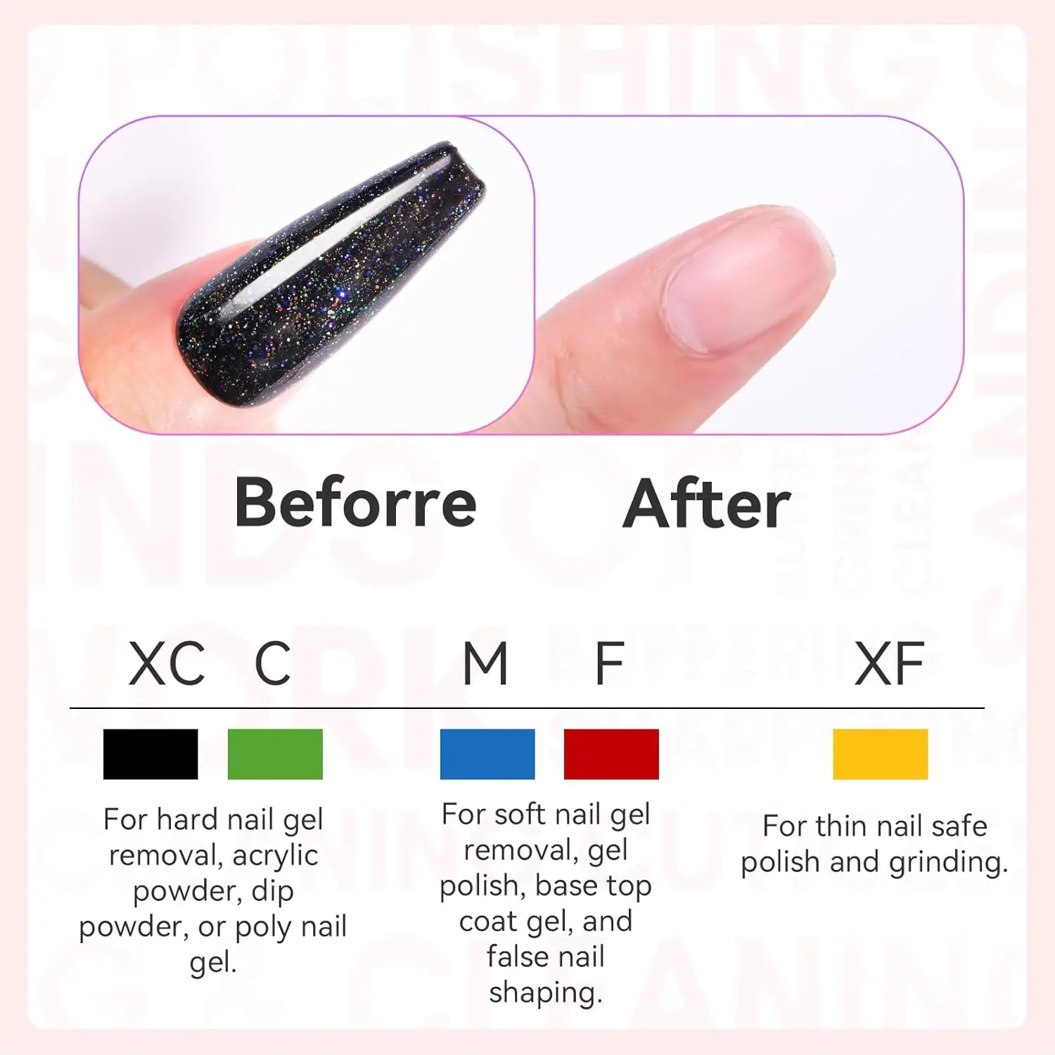 Makartt ネイルドリルビット: ネイルドリル E-ファイル用ダイアモンドサンディングビットセット 10 個、アップグレードされたキューティクルクリーナージェルポリッシュリムーバーツールビット