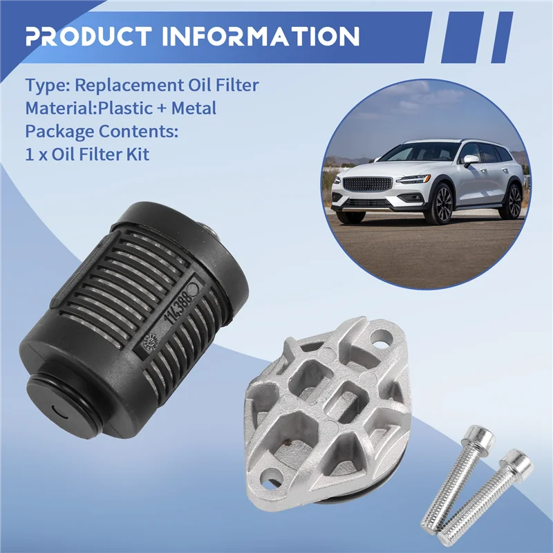 

A22E-For Ford Kuga Oil Filter Kit Aoc Coupling Oil Filter For Volvo V70 S80 Xc60 Xc90 31325173