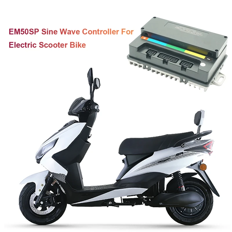 

EM50SP 72V 50A 55KPH Programmable Sine Wave Controller For Electric Scooter Bike