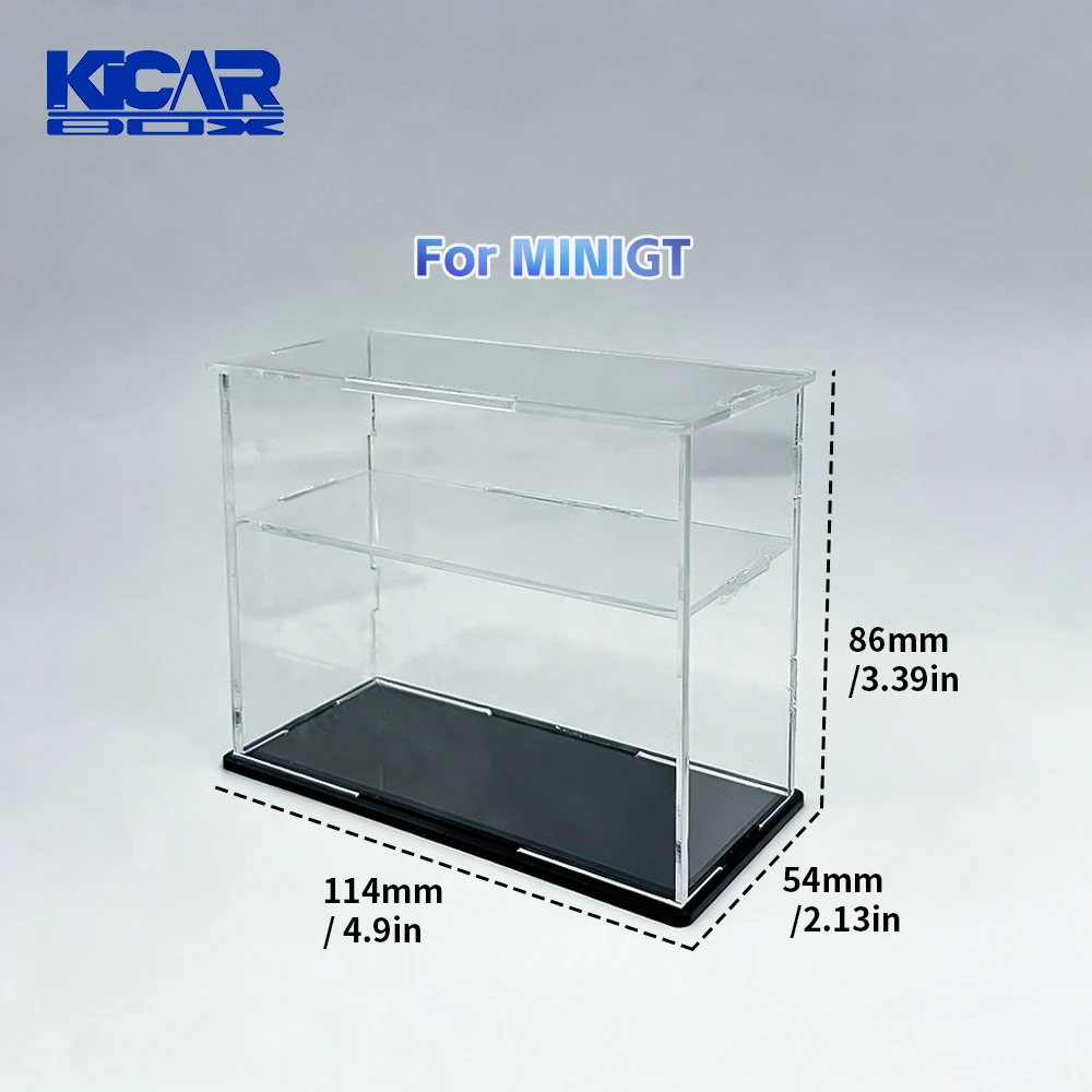 1/64 Acryl-Modellauto-Vitrine, transparente, hochwertige Ausstellungsbox für MINIGT-Sammlerstücke (ohne Autos) – Detail 11