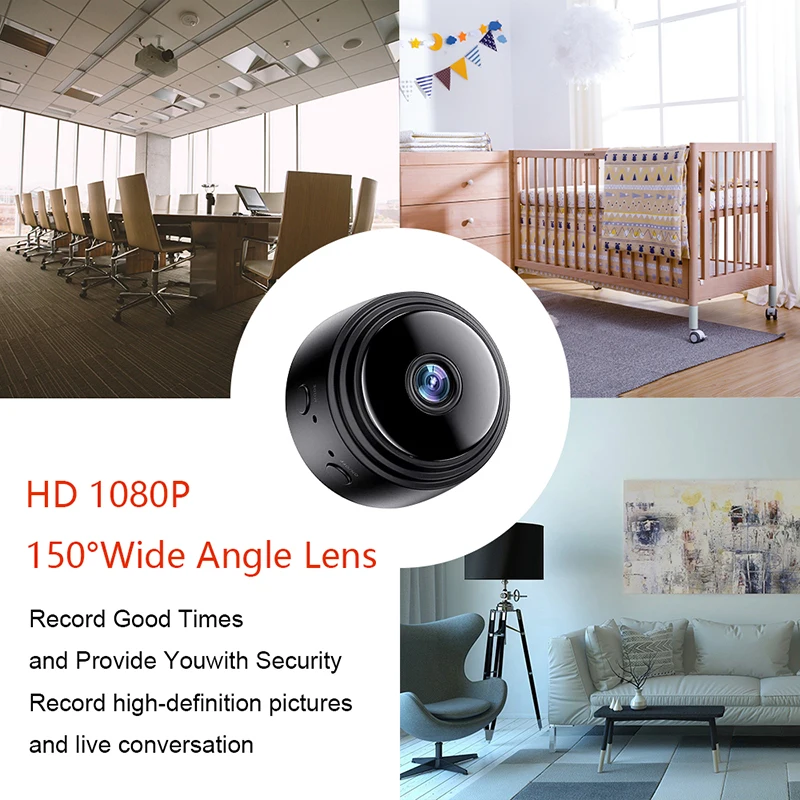 A9 WiFi Mini Camera Draadloze WiFi Videorecorder Beveiligingscamera Smart Home Monitoring Camera voor baby's en huisdieren ﻿