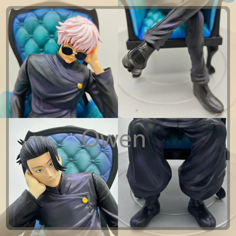 Xinchangda Lot de 4 figurines de Gojo Satoru Anime Geto Suguru/Itadori Yuji/Kugisaki Nobara Statues d'action Anime Figures de 4 cm