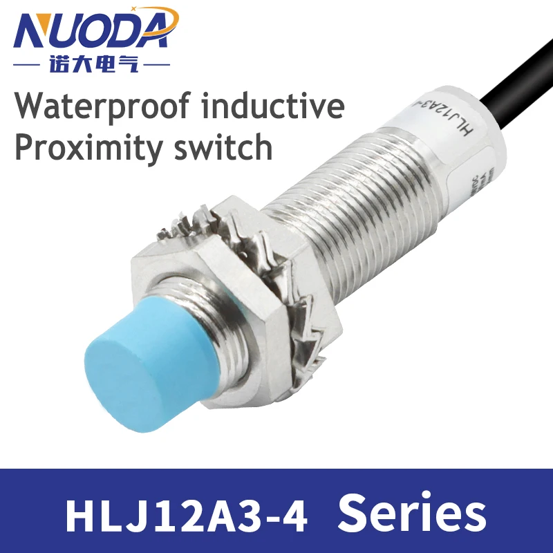 

NUODA Waterproof Inductive Type Proximity HJL12A3-4-Z Serise Effect Sensor Approach Switch NPN NO 3-Wire