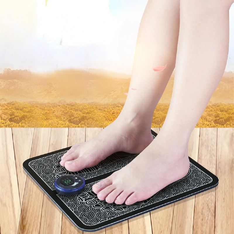 Almohadilla masajeadora eléctrica de pulso para pies, estera de masaje de acupuntos para aliviar el dolor, estimulación muscular, circulación sanguínea, EMS, nuevo