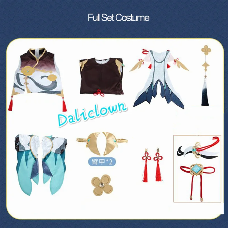 Game GenshinImpact Shenhe Cosplay Costume Shenhe Jumpsuit Wig Shoes Shen He Cosplay Battle Suit Bunny Cosplay Anime Outfit