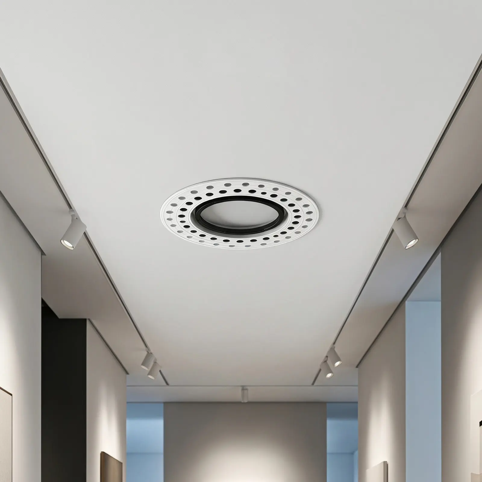 ABS Round Ceiling Air Vent Cover Adjustable Circular Soffit Vent Diffuser for Living Room Bedroom Kitchen Bathroom Central Ac