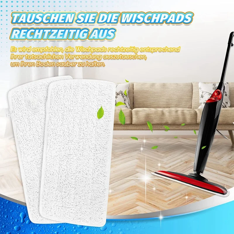 Replacement Parts Mop Accessories Washable Mop Cloth Pads Compatible For Vileda Steam XXL Steam