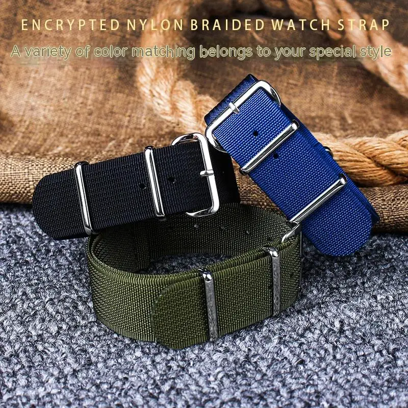 Universal All-In-One Nylon Watch Strap For Tudor Rolex Heuer Woven Nylon Watchband 20mm 22mm Sports Waterproof Bracelet For Men