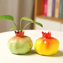 Simulated Pomegranate Flower Utensils Handmade Ceramic Pomegranate Vases Home Accessories Fun Small Ornaments Cute Pomegranates