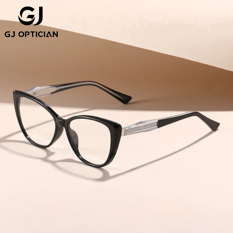 

GJ OPTICIAN Butterfly Anti Blue Light Reading Glasses Women High Quality Anti-Reflective Customized Prescription Optical Glasses