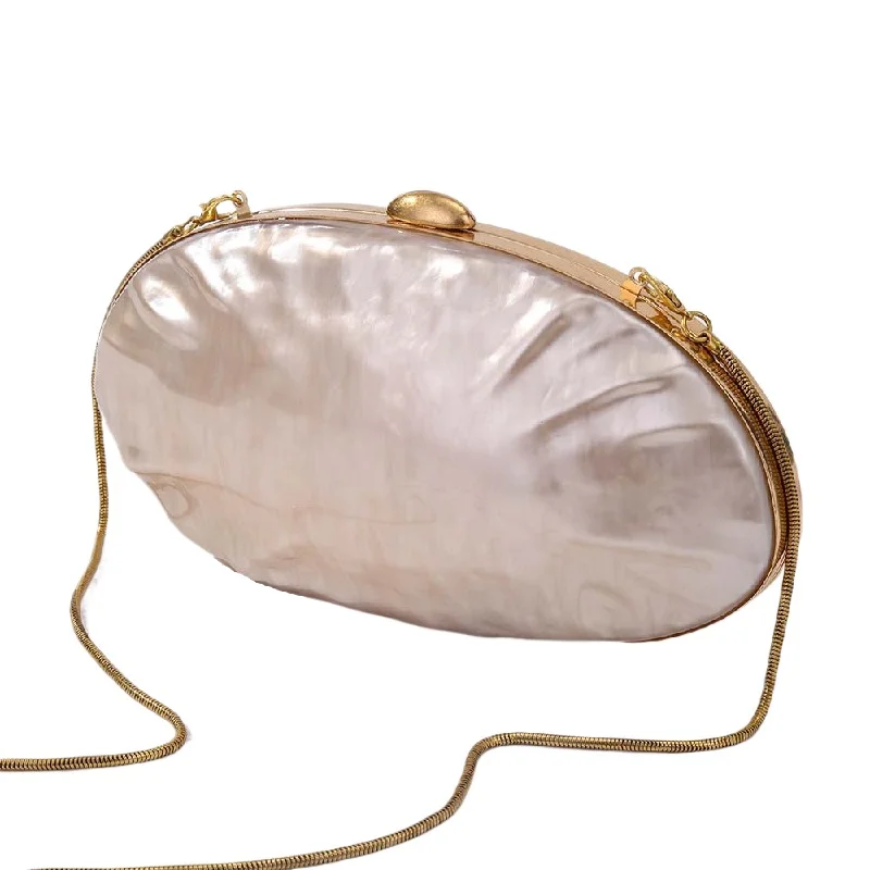 

Acrylic Wedding Bag Crossbody Shoulder Unique Shell Shape New Arrival Clutch Evening Fashion Women's Mini Genuine Luxury Handbag