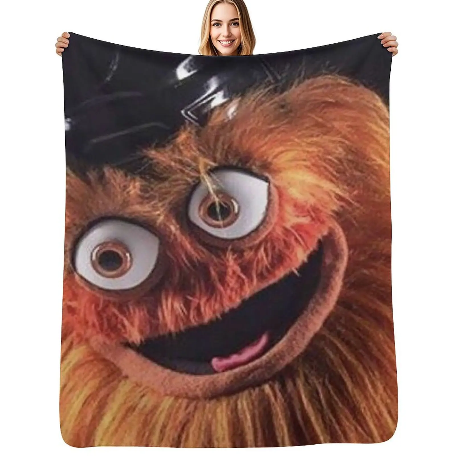 Flyers New Mascot Gritty Throw Blanket Elegant Warm Throw Blanket for Hotel Home