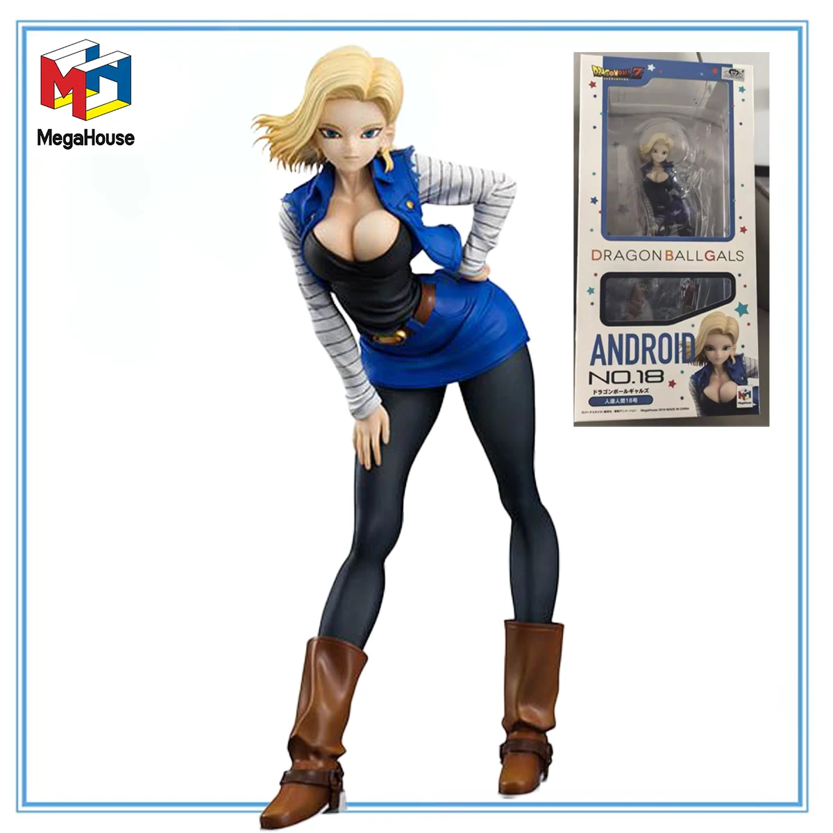 

100% оригинал в наличии MegaHouse Dragon Ball Gals Dragon Ball Z Android 18, модель игрушки, коллекция аниме-фигурок, серия моделей, игрушки