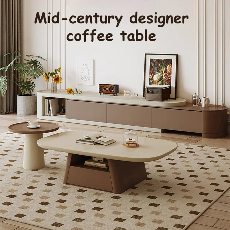 Mesa de centro de diseño nórdico de mediana edad, muebles estéticos, Mesa de salón, Mesa de comedor para el hogar, esquina, lujo moderno