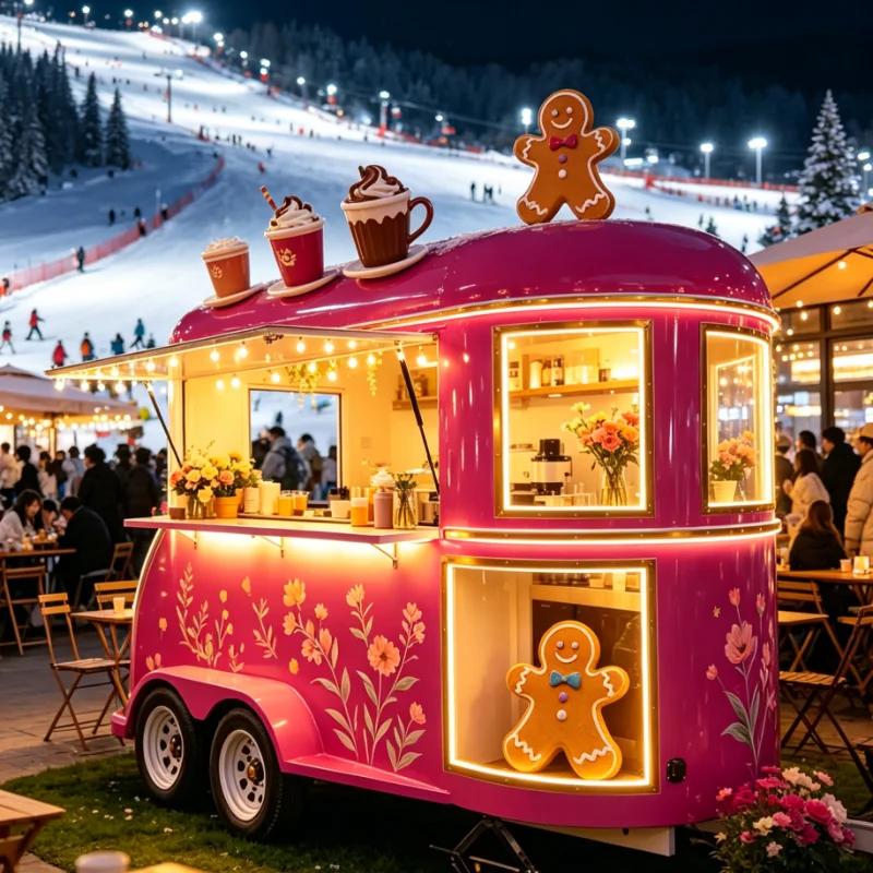 

Customized Folding Mobile Food Cart Collapsible Breakfast Cart Hot Dog Burrito Tacos Cart With Wheels For Travel Use