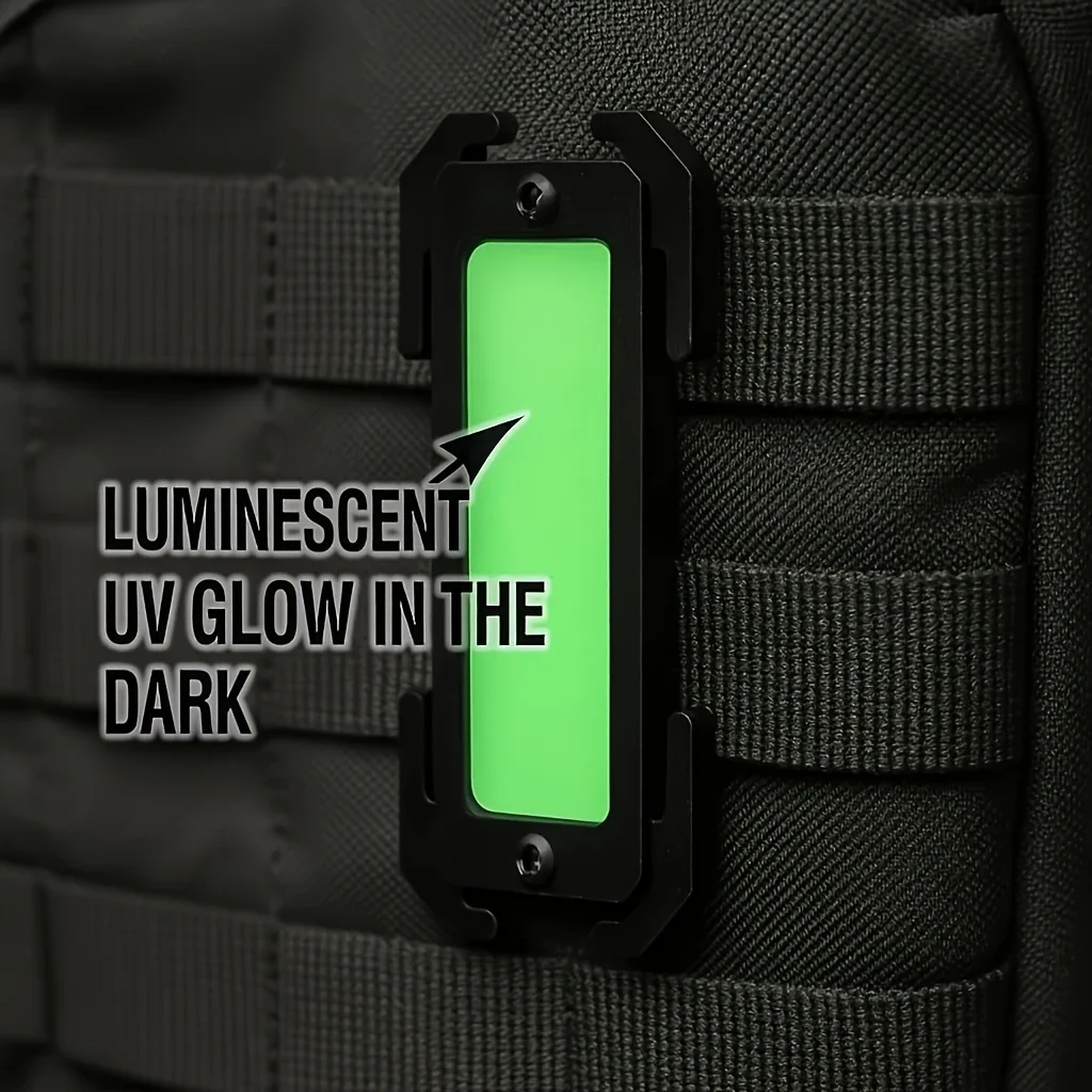 Picture 5: Tactical Glow-in-the-Dark Velcro Tag, Molle Mounting Buckle, Outdoor Backpack Light-Absorbing Panel, Luminous Identification Pat