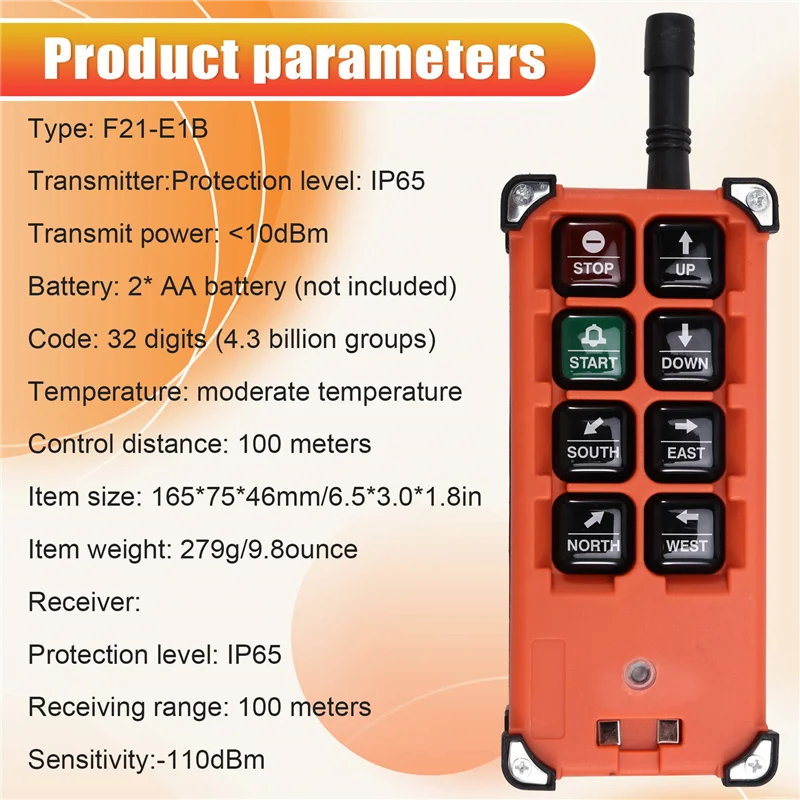 B27B F21-E1B AC 380V Wireless Industrial Remote Control Switch Is Crane Remote Control And Receiver For Crane Control Crane