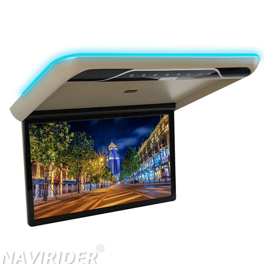 22Inch Android 13 For Maxus V90 RV Vanlife Roof Ceiling Monitor Multimedia Video Player Universal Car Monitor WIFI USB HDMI FM