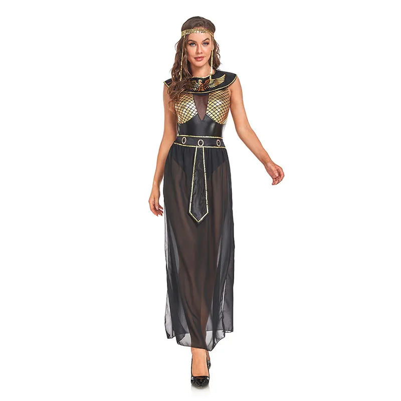 

Medieval Queen Egypt Clothing for Adult Women Ancient Egyptian Pharaoh Cleopatra Cosplay Costume Halloween Fancy Dress