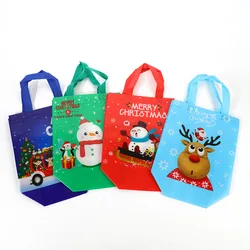1pcs Christmas Gift Bags Non-Woven Tote Bag Reusable Gift Wrapping Bag Versatile Holiday Shopping Christmas Party Supplies