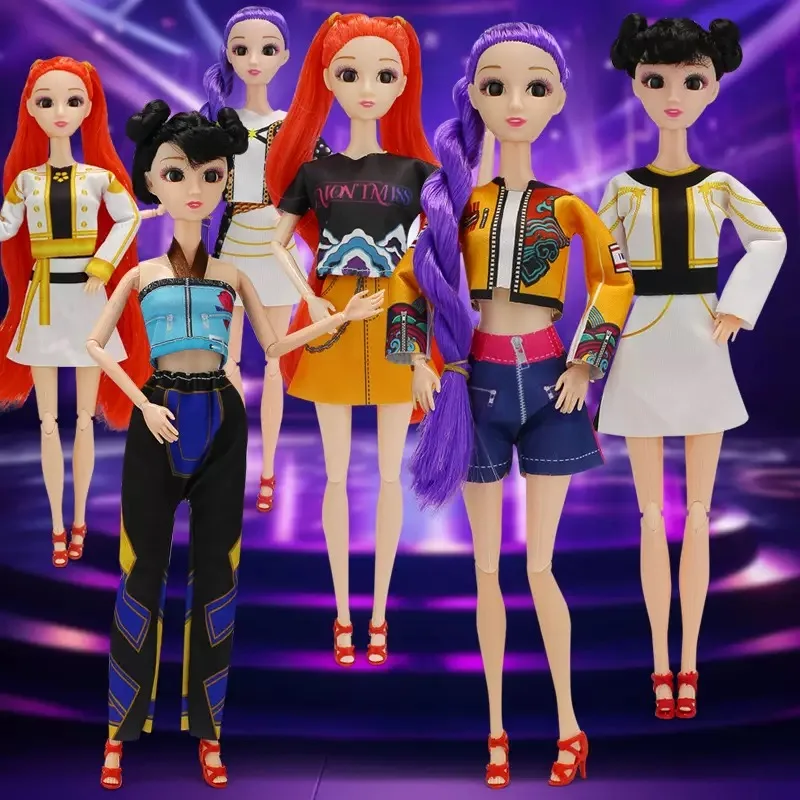 

K Pop 2025 New Singer Fashion Dolls,Girl Group Fashion Doll with Music for Kids,Articulated Fashion Doll Set,Great Idea for Girl