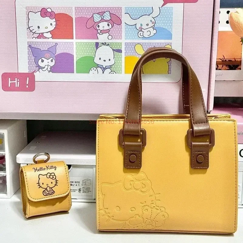 2024 New Sanrio Hello Kitty Anime borsa a tracolla Kawaii Handbag Cute Cartoon Crossbody Premium Texture Girl Birthday Gift Toys