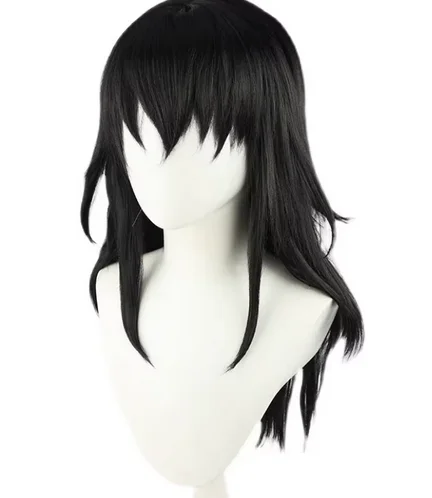 Demon Slayer Suma Cosplay Wig Kimetsu No Yaiba Season 2 Black Long Heat Resistant Hair Wigs