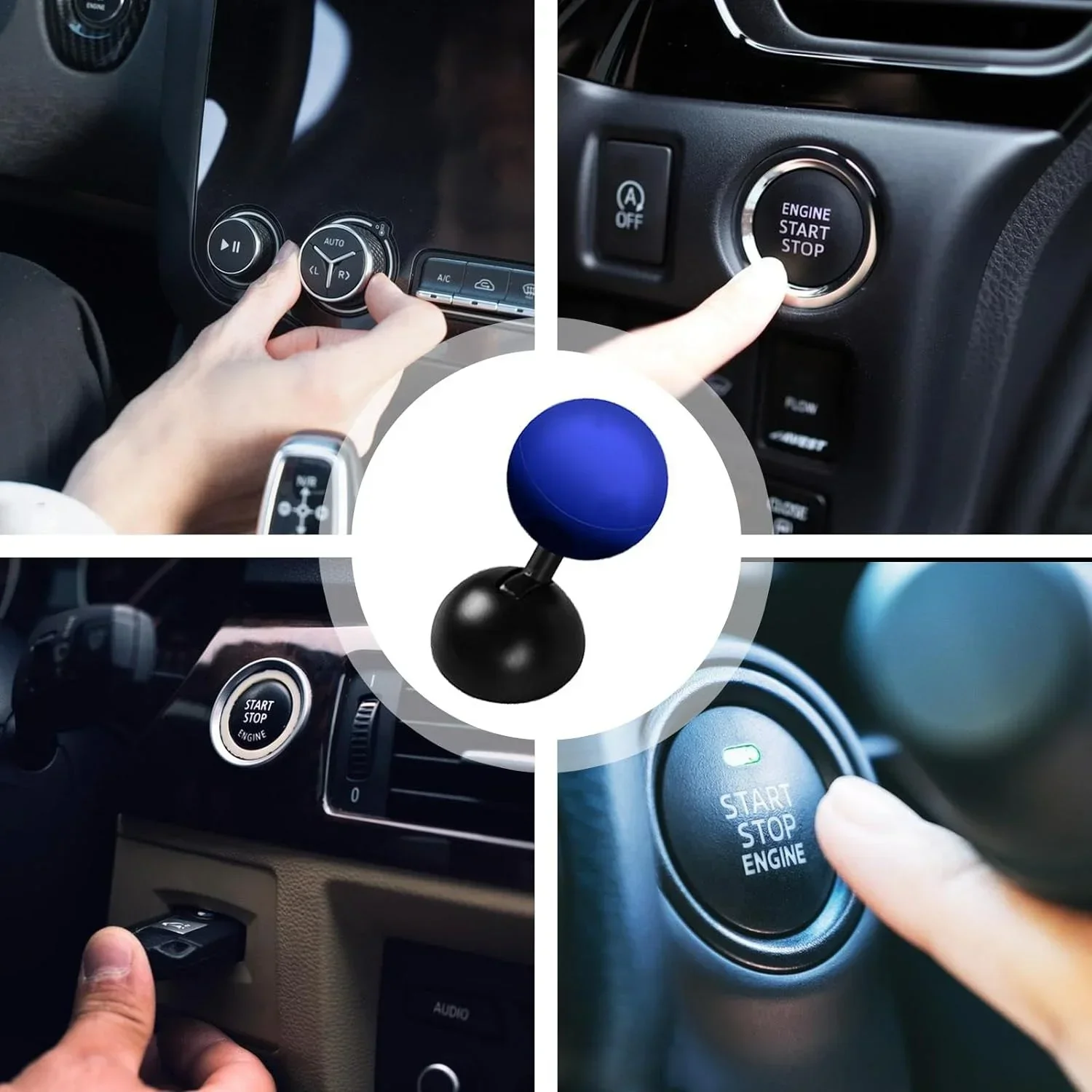 1-20PCS Car One Touch Start Button Rocker Push Button Cover Car Start Button Cover Decorative Accessories Car Accessories