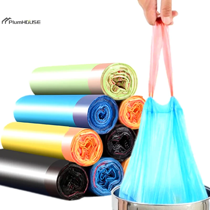 Handheld Closed Drawstring Garbage Bag Thickened Garbage Disposal Bag Smart Trash Can Kitchen Toilet Garbage Storage Bag