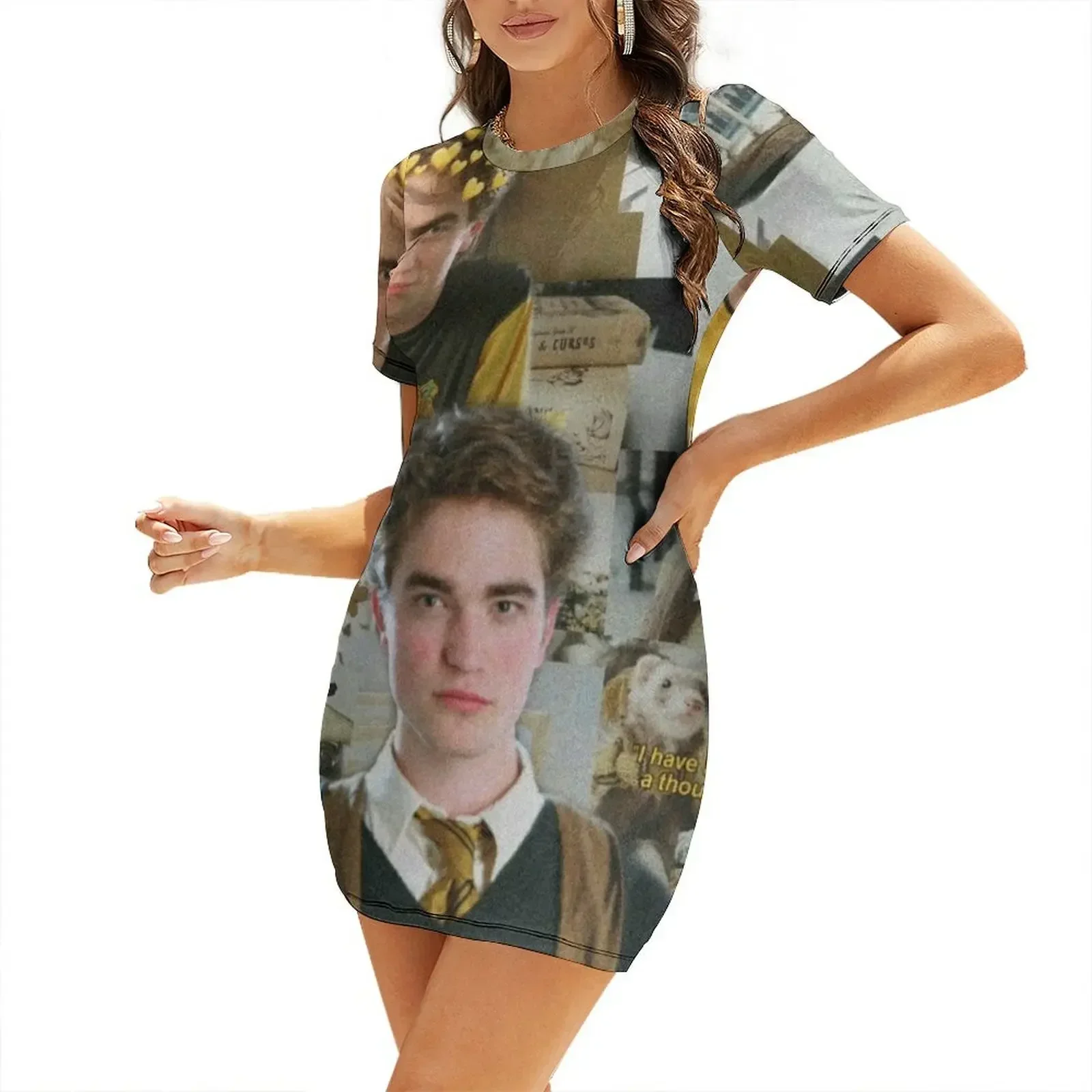 Cedric Diggory - Estampado Personalizado para Niños: Mascarilla, Bolsa de Mano, Almohada, Cortina de Ducha, Posavasos, Taza, Funda para Teléfono, etc., y Vestido de Manga Corta