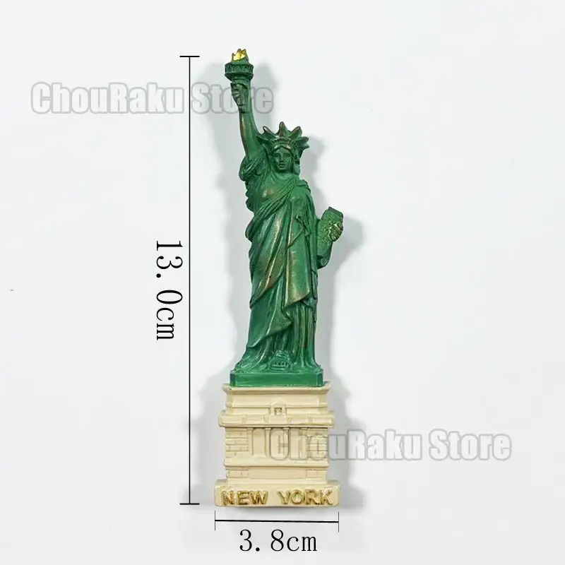 Statue Of Liberty Mini  Resin Model 3D Fridge Magnets Refrigerator Sticker Us Travel Souvenir Fridge Magnet Creative Gifts