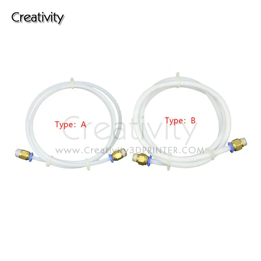 1M PTFE trubice dýmka konektorů 3D tiskáren částí j-head hotend pro V5 V6 1.75mm 3.0mm nitka bowden dlouhé extrudér díl 2