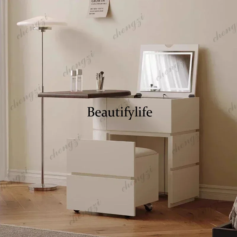 Dressing Table Multi Functional Makeup Vanities Vanity Makeup Desk Bedroom Dressers Simple Modern Light Luxury Small Clamshell