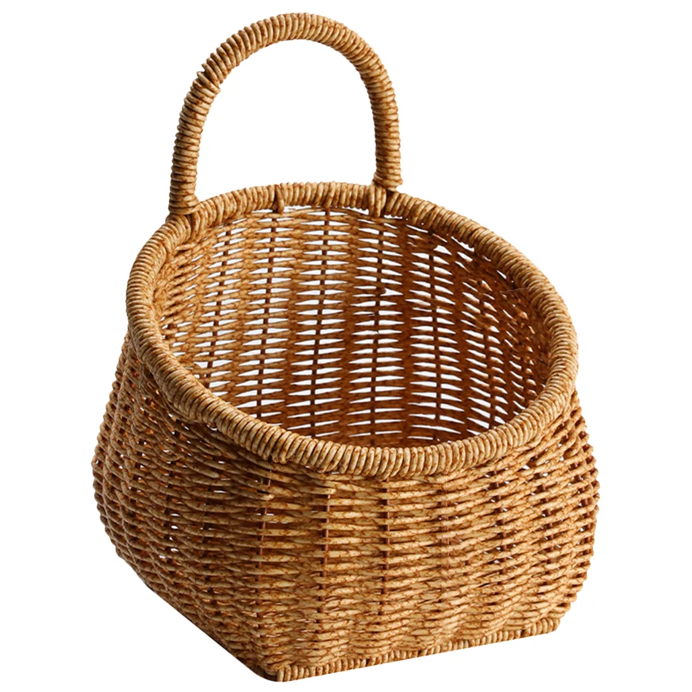 Rattan Storage Basket Outdoor Hanging Container Food Containers Wall Baskets Kitchen Weaving Wicker