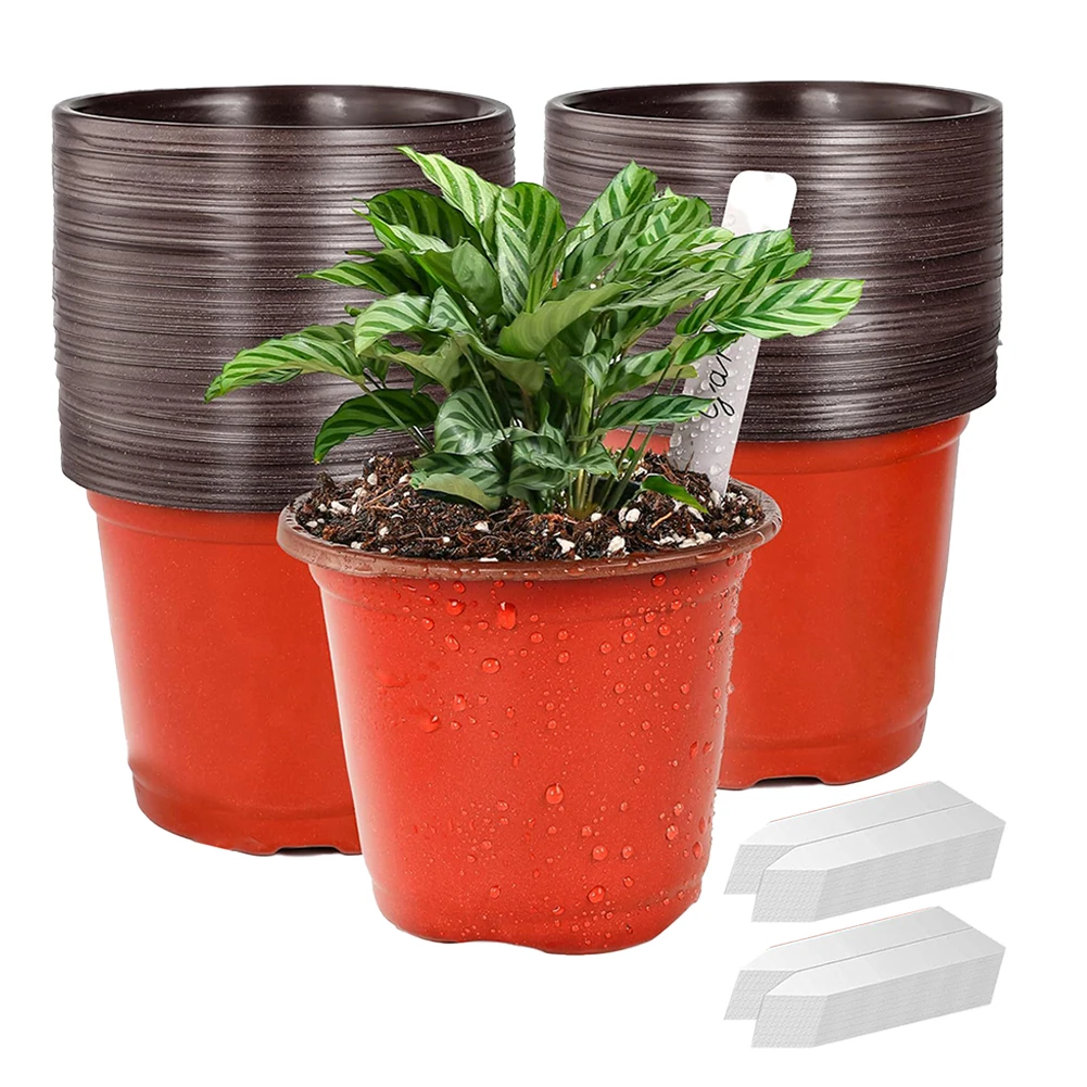 

Plant Labels Plastic Plant Pots Professional Nursery Use 4 Inch Size 100 Pack Nursery Pots Indoor Gardening Red White