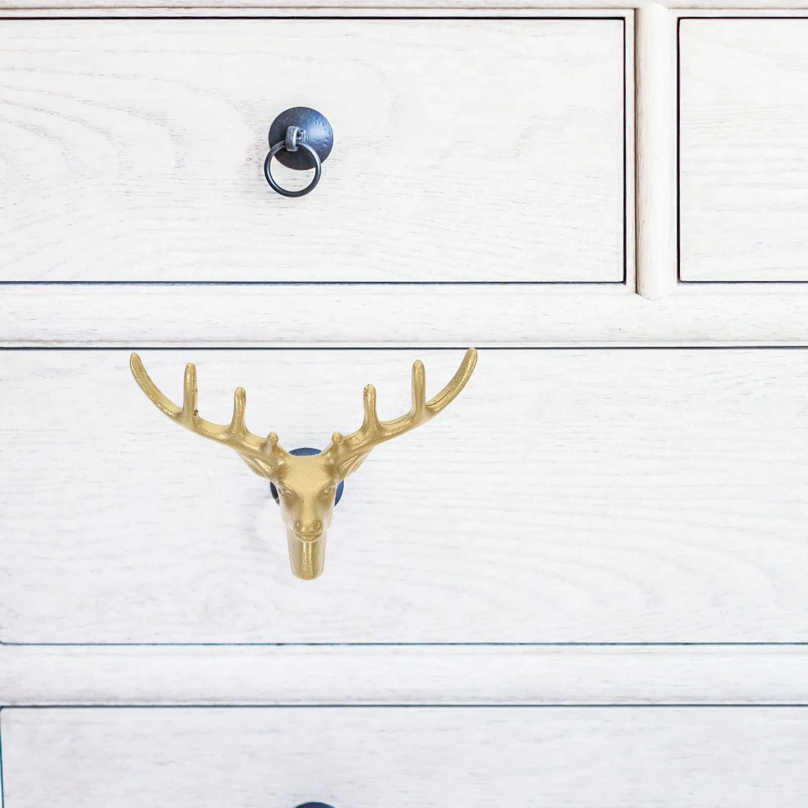 

Realistic Deer Shape Brass Knob Closet Door Handle Drawer Pull Single Hole Design Durable Wardrobe Handle Kitchen Cupboard