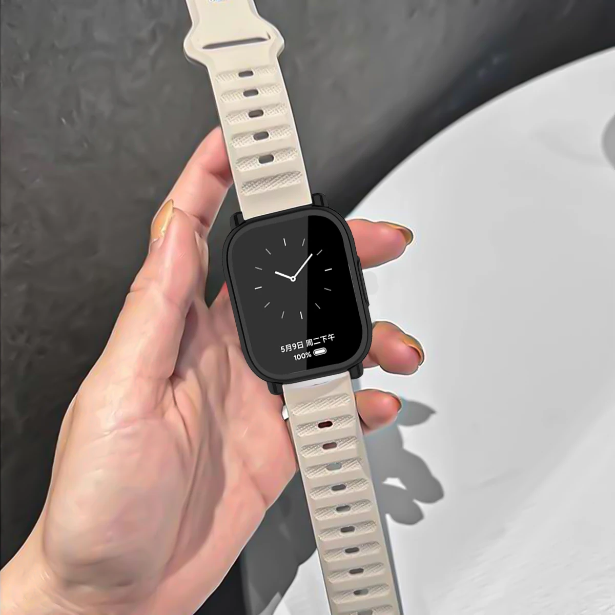 Pulseira de silicone respirável + protetor de tela tpu para redmi watch 5 banda ativa capa macia para redmi watch 5 lite pulseira esportiva correa