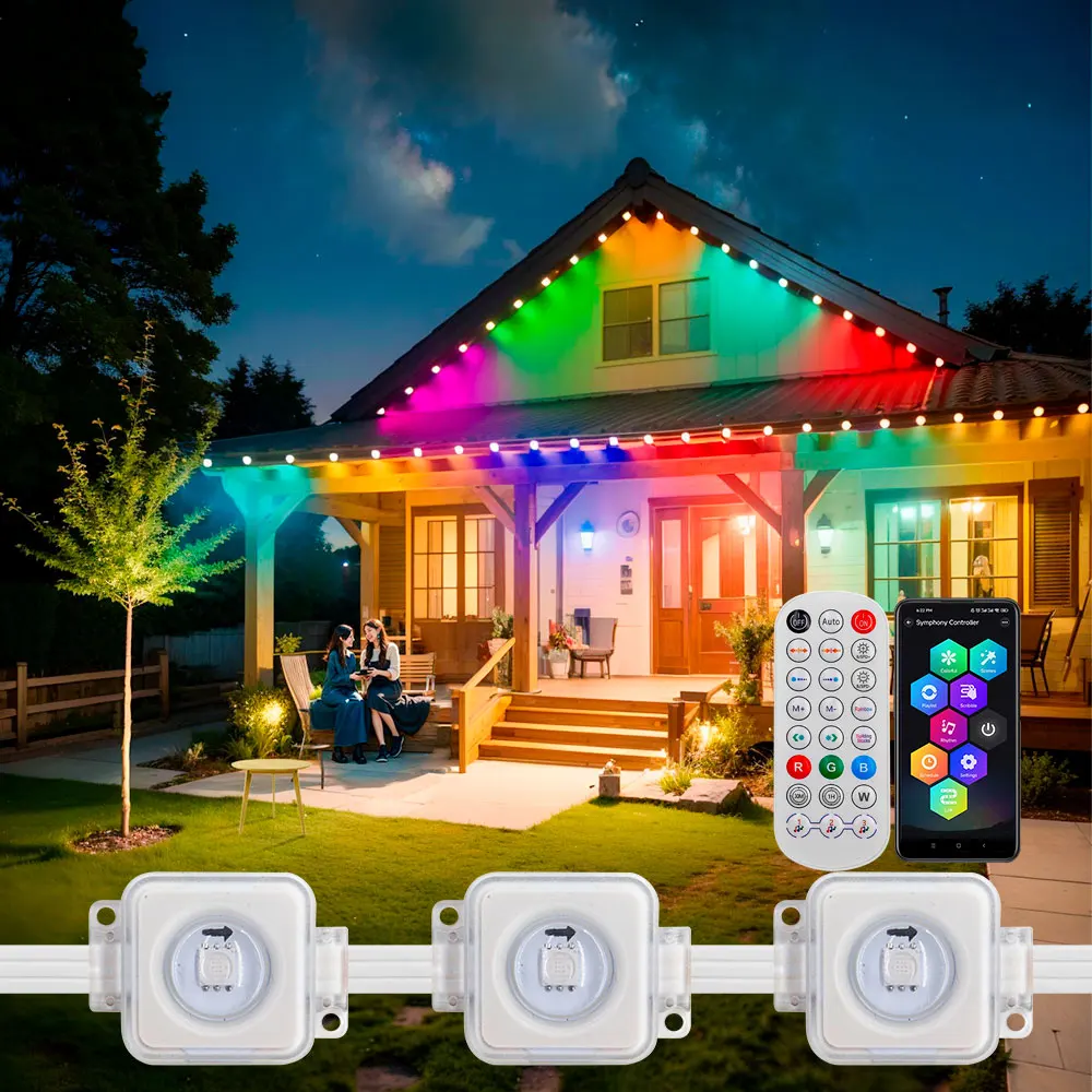 5054 16703IC okap led lekki ciąg zewnętrzny oświetlenie dekoracyjne 2.4G kontroler WIFI współpracuje z Alexa Google Home Asystent