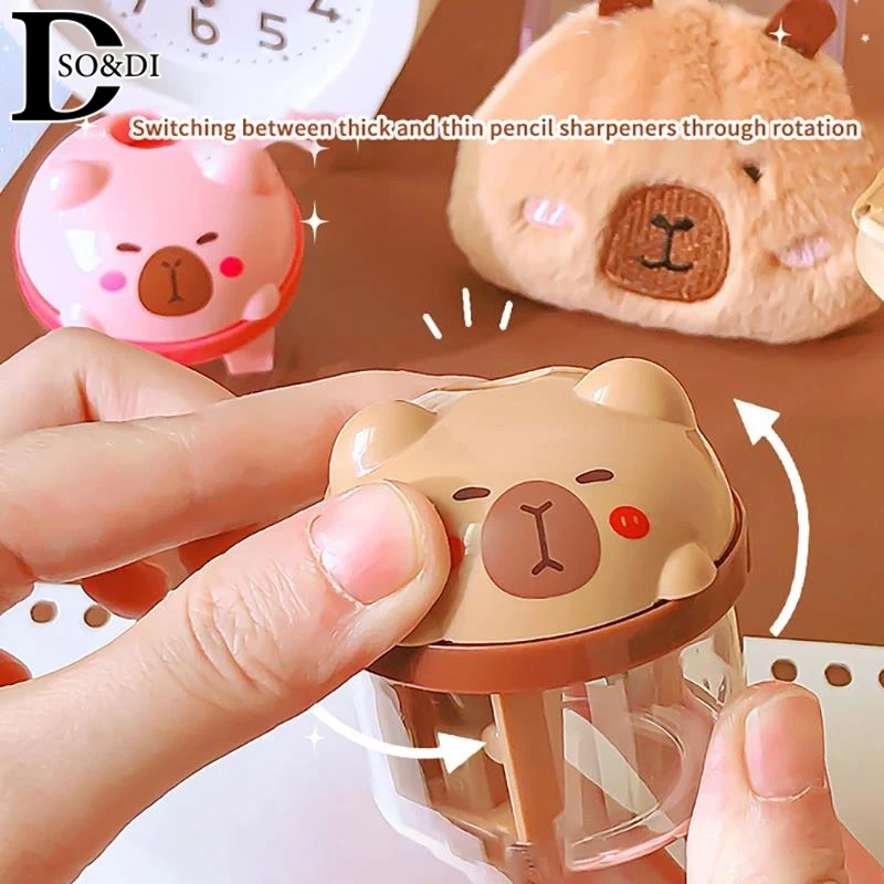 Random Cartoon Cute Capybara Pencil Sharpener Portable Mini Manual Sharpener Office School Supplies Student Stationery Gift